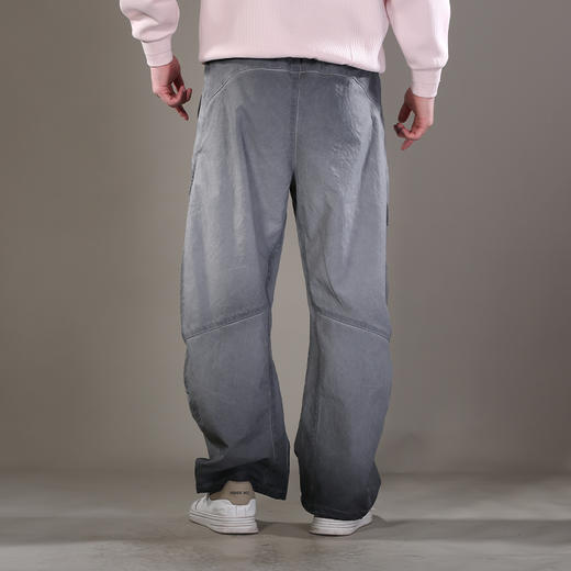DRONKOO 2026 抽绳两侧压线贴网布喷色做旧户外风中厚休闲长裤 商品图4