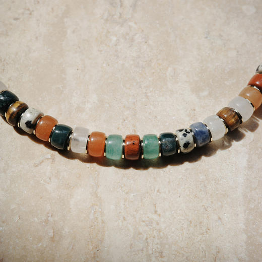 「野孩子」多宝天然石项链 | 总长约45cm 自由配色 不遵循规则 to me 天然石饰品 商品图3