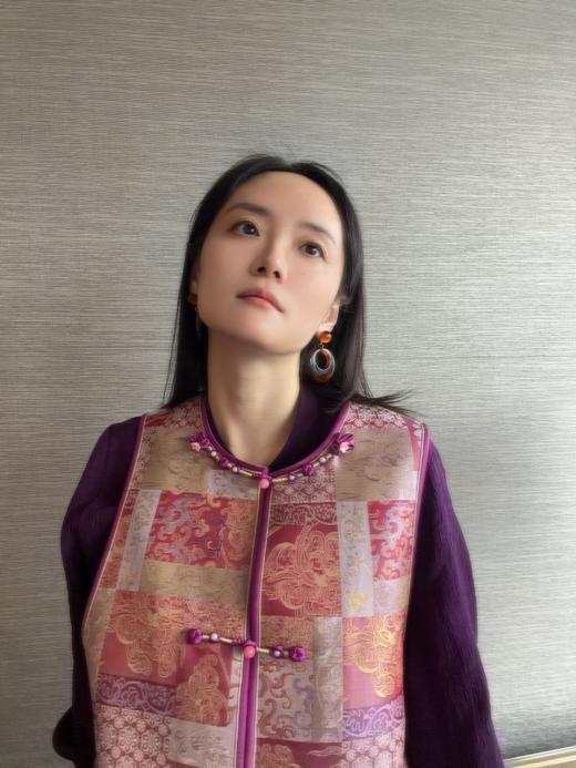 【咕咕同款】NANSONGSILK/NS【四通八达】新中式新款桑蚕丝新中式圆领盘扣马甲M1D536095Y南宋 商品图1