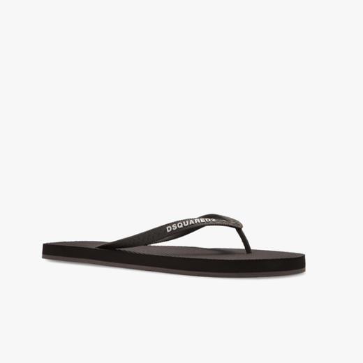 DSQUARED2 男士字母徽标贴片人字拖鞋 棕色 FFM0001 17200001 5073 商品图1