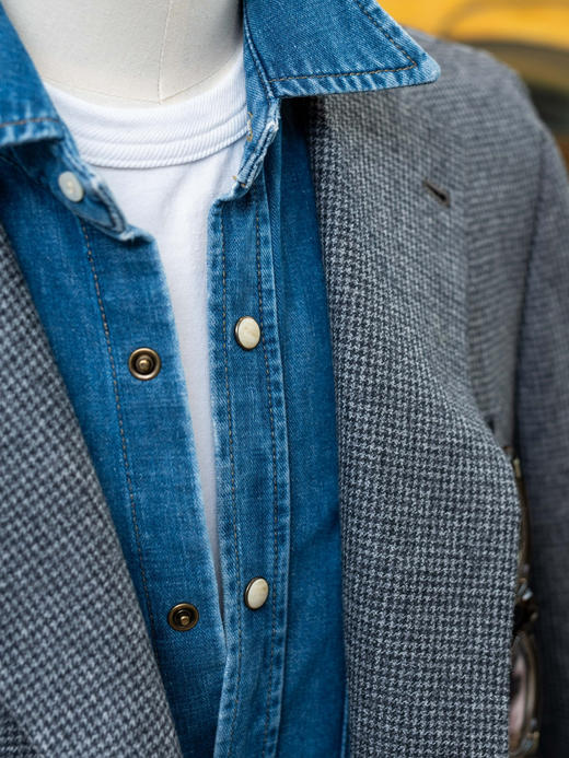 Orazio Luciano 灰色千鸟格单西 商品图3