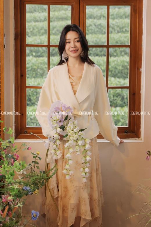 【门店同款】ENJOY夏季“柔光芳序”梦境花园荡领长裙 169697608 商品图1