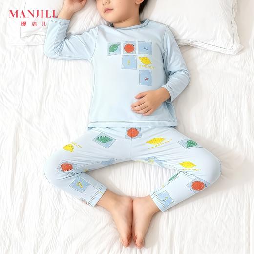 【商场同款】熳洁儿 男童家居服长袖长裤套装印花棉95棉26203760 商品图1