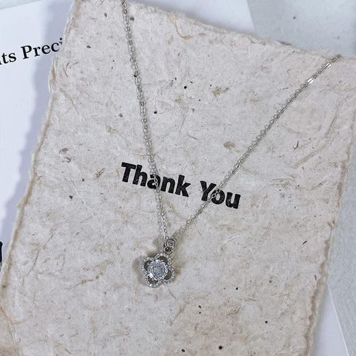 粉色时尚锁骨项链短链-纪念日百货门店同款169595265 商品图3