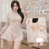 【旗袍白月光】霏慕 蕾丝拼纱透身裸臀旗袍 ZY6232 商品缩略图0