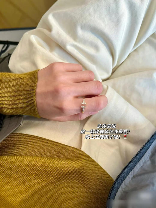 蒂芙尼 玫瑰金 双T 满钻 d0.13t 戒指 商品图2