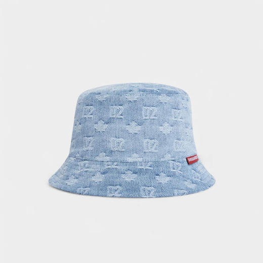 DSQUARED2 中性字母徽标标签牛仔渔夫帽 蓝色 HAM0103 10108752 3098 商品图1