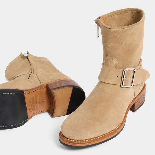 DSQUARED2 男士带扣式绑带suede皮 Harley 中靴 棕色 ABM0167 01503520 5076 商品图4