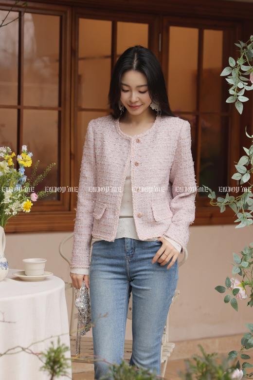 【门店同款】ENJOY春季“柔光芳序”浅苏雾紫小香外套 169250179 商品图5