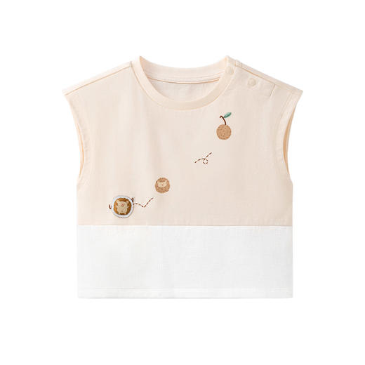 英氏男女圆领套头衫夏季无袖衬衫T恤上衣背心YRTCJ2P339A 商品图4