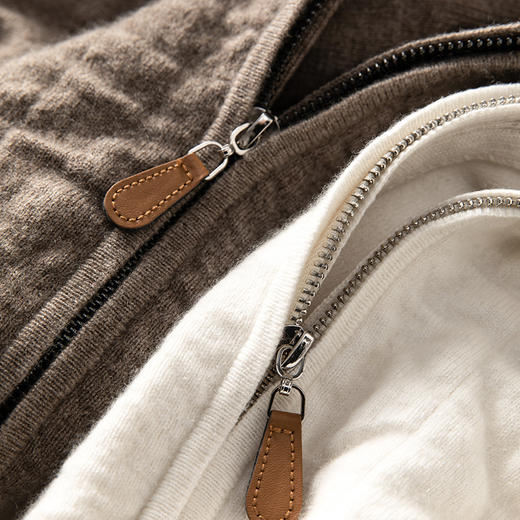 100%Baby小山羊绒~连帽羊绒开衫女加厚菱形格外套BABY260511 商品图4