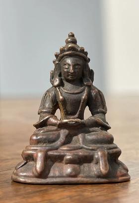青铜菩萨坐像袖珍随身佛，顺丰包邮