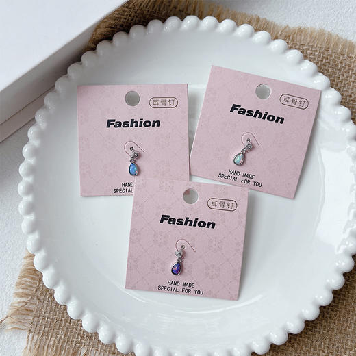 彩色水滴医用钛钢耳饰-纪念日百货门店同款162895530 商品图0