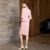 IWY/优雅气质粉色新中式假两件连衣裙女春季新款主持人上镜正装25Q912 商品缩略图6