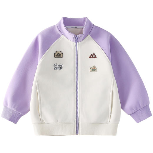 【10A抗菌】棉花堂春款撞色插肩针织立领童装外套- FD61053 商品图11