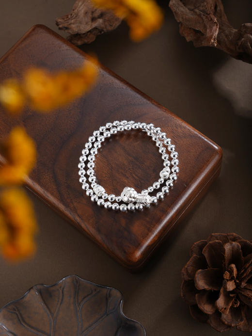 子佩集【‌‌好事发生】银S999手串手链【SC001767】柿子花生葫芦串珠多层多圈手链2602 商品图5