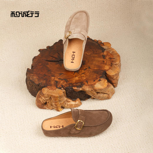 和诚行2026春季新款轻奢极简柔软舒适通勤百搭男式勃肯拖鞋0551300 商品图1