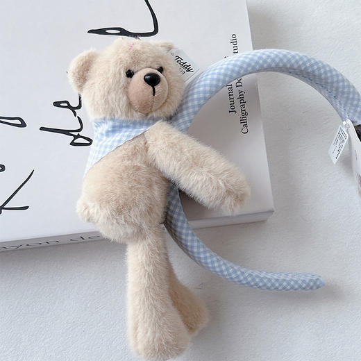 软萌泰迪公仔蓝发箍-纪念日百货门店同款169599485 商品图0