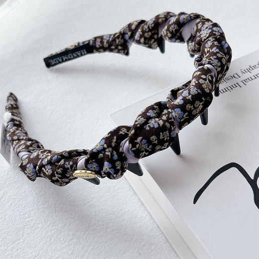 韩版碎花缠绕倒梳发箍女2026新款高颅顶显脸小压发卡洋气时尚头箍-纪念日百货门店同款169647969 商品图2