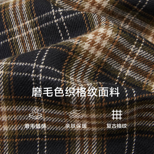格纹磨毛衬衫外套 商品图2