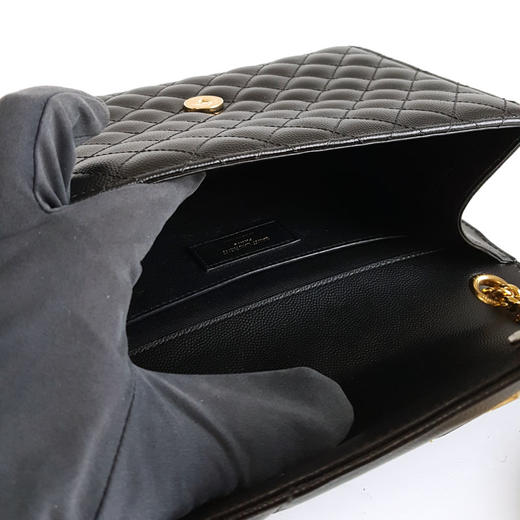 【95新】YSL圣罗兰487206中号黑金鱼子酱ENVELOPE信封包链条包女士080226AK13 商品图7