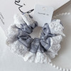 高级感蕾丝格纹蓝色发圈-纪念日百货门店同款169647660 商品缩略图3