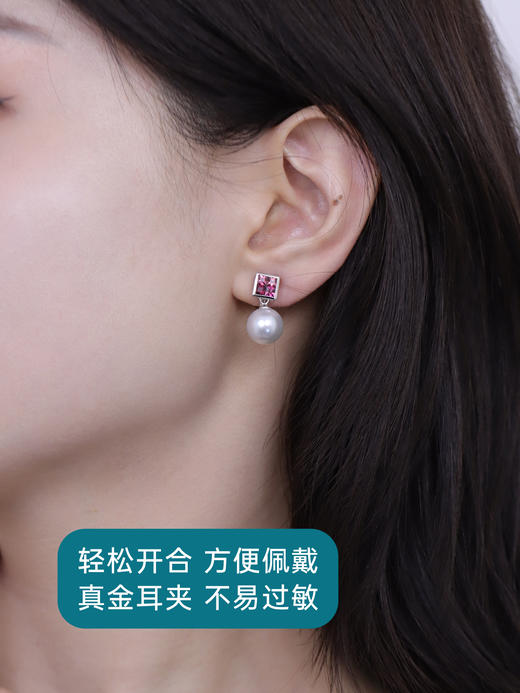 【天猫同款】方形Candy两戴-18k金碧玺耳夹 商品图3