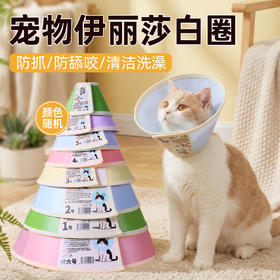 宠物伊丽莎白圈彩色款彩色糖果伊丽莎白圈大型犬防舔头套宠物防咬猫咪耻辱狗狗头罩