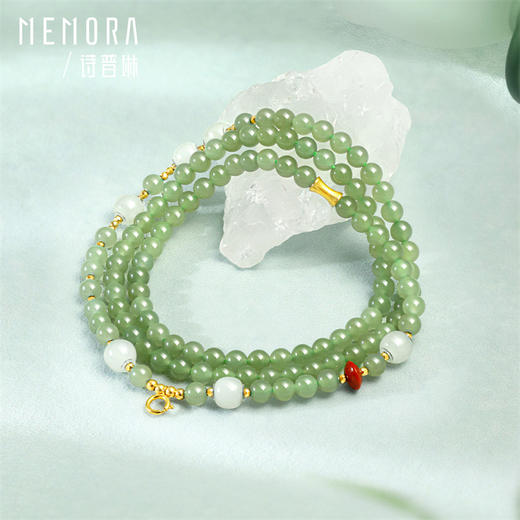 【新品首发】18K金和田玉万能链 女士礼物多元搭配MEMORA诗普琳NN003601 商品图4