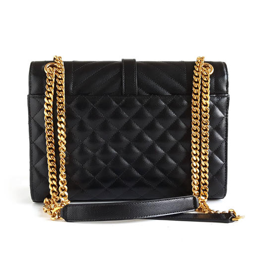 【95新】YSL圣罗兰487206中号黑金鱼子酱ENVELOPE信封包链条包女士080226AK13 商品图3