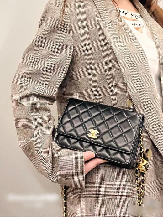 Chanel 22s 黑金 核桃金球 Woc 斜挎包 商品图2