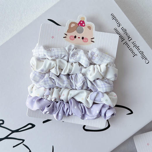 小清新风小布圈发圈（5个）-纪念日百货门店同款169495029 商品图3