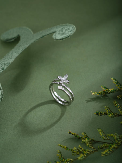 子佩集【静盼花开】银S925戒指【JL071261】时尚四叶草时尚2602 商品图6