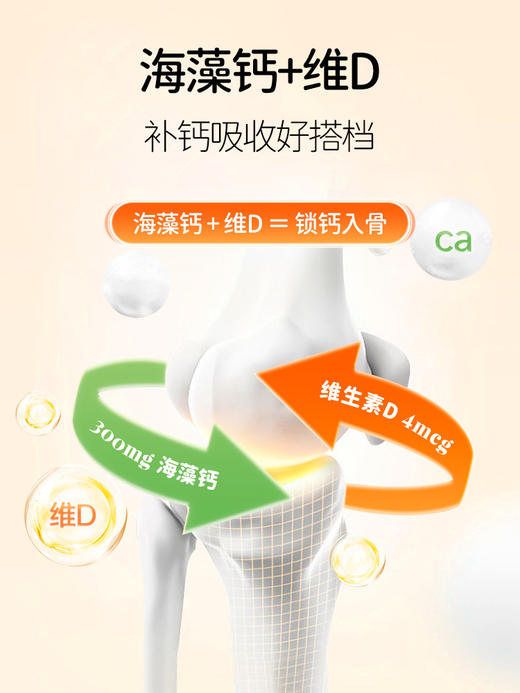 【😋孩子主动吃 长高不费劲】VitaGrow唯他瑞 儿童海藻高钙软糖轻享装 8粒装/袋 进口儿童学生 商品图2