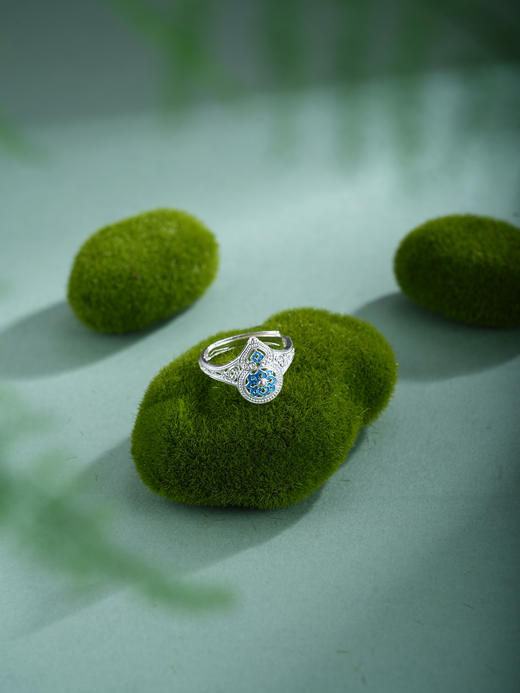 子佩集【福禄宝相】银S990戒指【QFJZ009】原创作品花丝珐琅彩宝相葫芦2602 商品图6