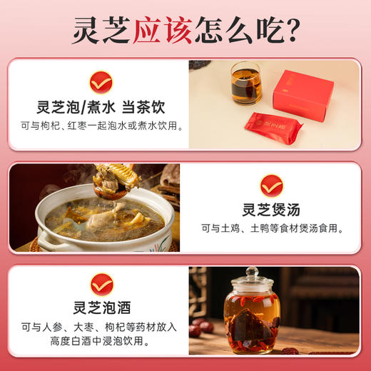 元生泰 紫灵芝茶 4g*5袋/盒 袋泡茶 滋补养生茶 武夷山紫灵芝茶切碎丁 营养品 商品图2