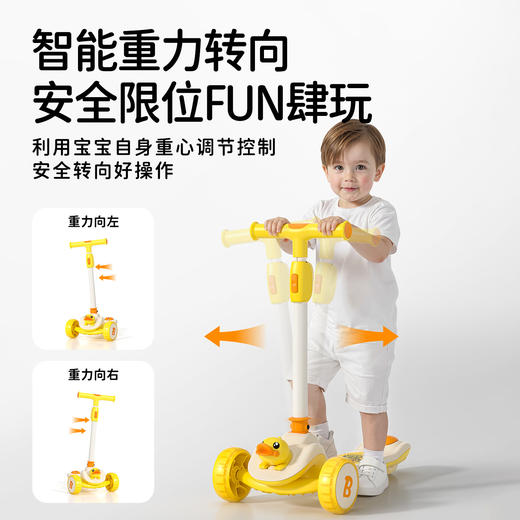 春节不打烊【骑滑二合一❗️安全升级】乐的小黄鸭儿童滑板车小童溜溜车3岁宝宝学步可坐骑溜娃神器。jd 商品图2
