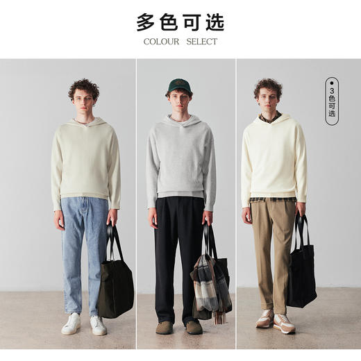 可机洗远红外保暖针织连帽衫 商品图3