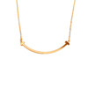 【95新】Tiffany & Co.蒂芙尼Tiffany T 系列小号玫瑰金笑脸Smile项链 链长约46cm女士120226AK34 商品缩略图0
