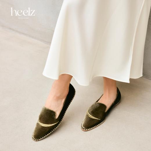 heelz设计师手工鞋履 ｜竹叶丝绒编织底乐福鞋 0.8公分 商品图1