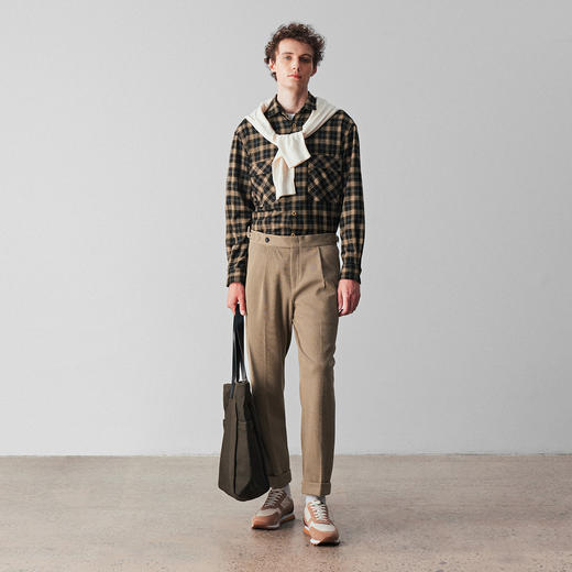 格纹磨毛衬衫外套 商品图1