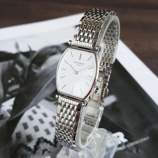 【95新】LONGINES 浪琴L4.205.4.11.6石英机芯22*24.5MM（女款）嘉岚系列精钢030226HS12 商品图1