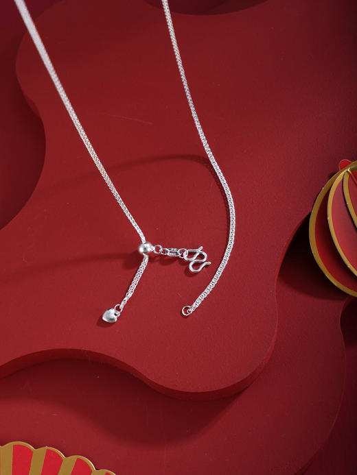 子佩集【马上有福】银S990套链项链【WY03】儿童福锁2602 商品图4