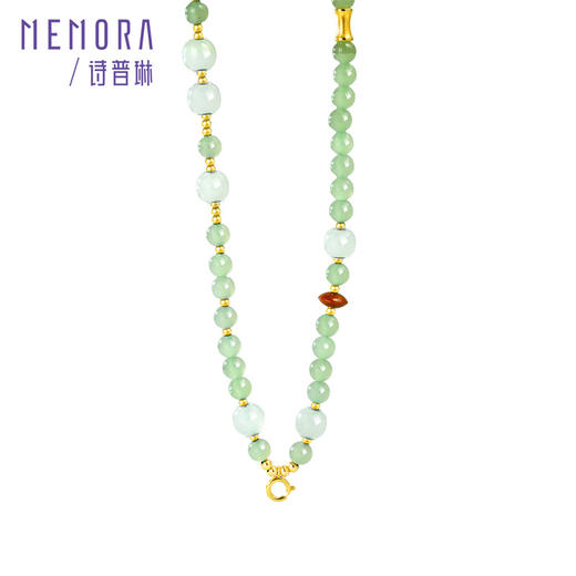【新品首发】18K金和田玉万能链 女士礼物多元搭配MEMORA诗普琳NN003601 商品图6