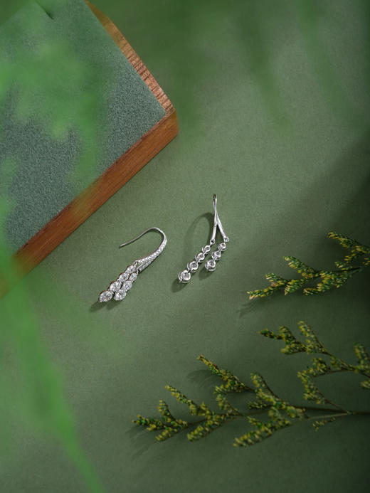 子佩集【露华清韵】银S925耳环【Z22279】时尚双流苏时尚2602 商品图6