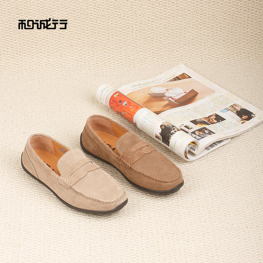 和诚行2026春季新款一脚蹬复古时尚舒适套脚皮鞋男式休闲鞋0440182 商品图3