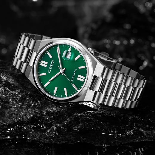 西铁城日本官方正品蓝宝石玻璃日期显示不锈钢防水机械表NJ0150-81X 商品图8