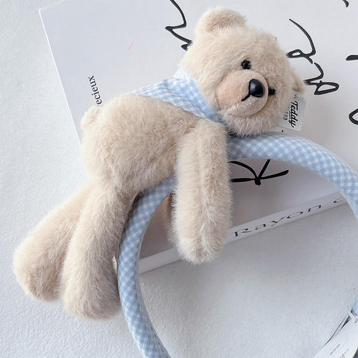 软萌泰迪公仔蓝发箍-纪念日百货门店同款169599485 商品图3