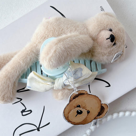 泰迪蝴蝶结蓝抓夹-纪念日百货门店同款169599565 商品图0