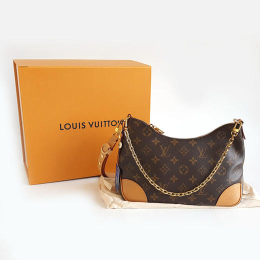 【95新】LV路易威登M45832 老花Boulogne黄牛角包单肩包女士100226AK20 商品图1